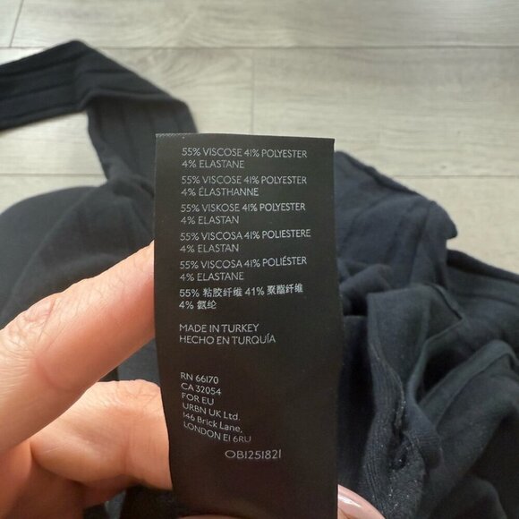 Maeve Anthropologie Black Casual 3/4 Sleeve Striped Tunic Top - Picture 5 of 7